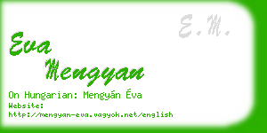 eva mengyan business card